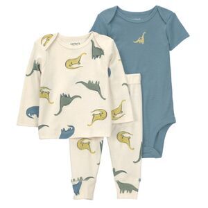 NWT Boys Sz 24 Months Dinosaur Theme Shirts & Coordinating Pants 3 Pc Outfit